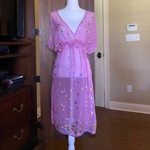 AMERICAN RETRO SILK FISH DRESS